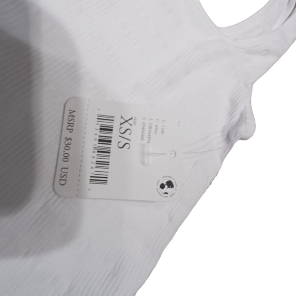 Free People Intimately White Stretchy Ribbed Tank Top - Picture 7 of 8